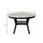 Round Faux Marble Top Solid Wood Base Dining Table