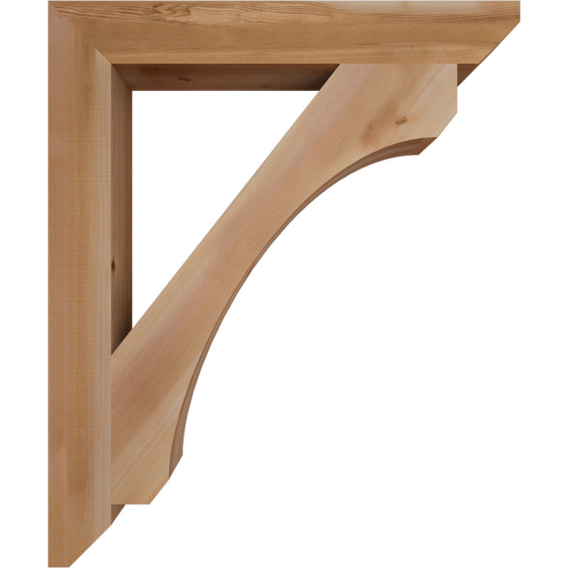 Support en bois / corbeau, Cèdre rouge de l'Ouest (lisse), H 36 po x l 3,5 po x P 30 po
