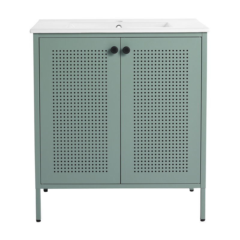 Xandar Bathroom Storage Ceramic,door,Bathroom Vanity, Mint Green