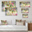 " Modern Pink And Green Summer Garden IV " by Designart-106609515-106609518