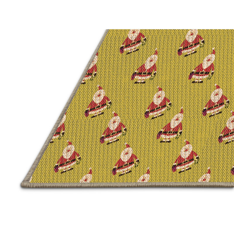 Tapis orange tissé à la machine 7 pi x 9 pi