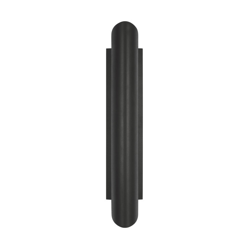 Thom Filicia Ruxton 1 Light Outdoor Fixture In Textured Black Finish With Textured Black Shade, 24" H x 4.5" W x 5.8125" D