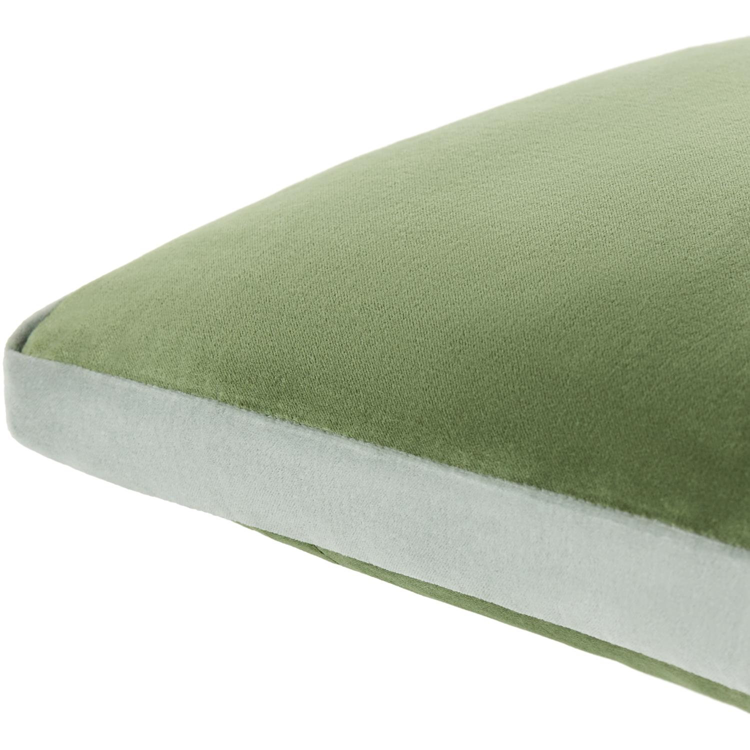 Cotton Pillow Cover, 18" x 18", Down, Green/Teal