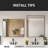 1.3" Thick Rectangle Metal Framed Bathroom Vanity Mirror, Decorative Mirror Wall Mirror with Tempered Glass-2079370090-2079370089