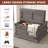 Farmhouse Coffee Table, Square Wood Center Table with Storage and Lift Top, Metal Corners for Living Room,-1817083880