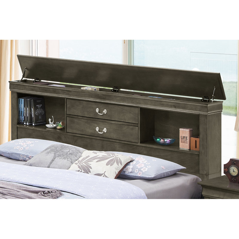 Très grand lit gris intemporel pour les chambres élégantes