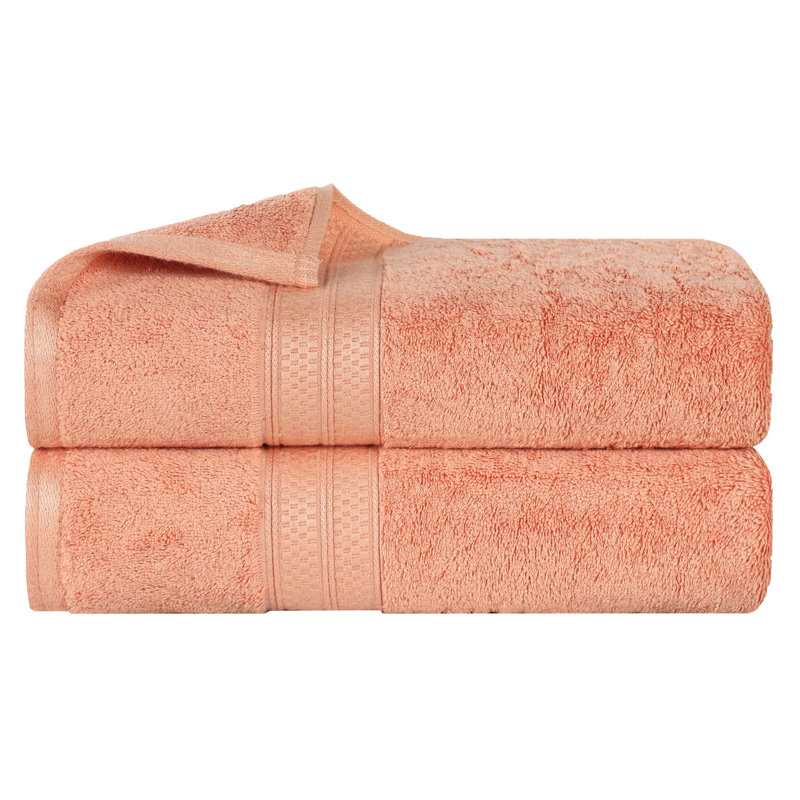 Nolhan Rayon from Bamboo Cotton Blend Bath Towels, Salmon