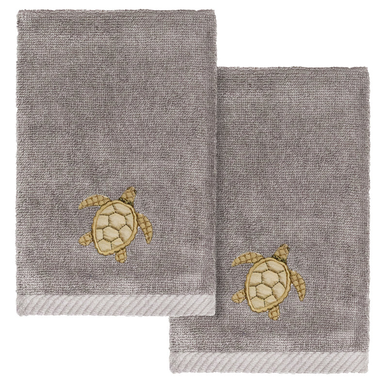  100% Turkish Cotton Fingertip Towel, Charcoal