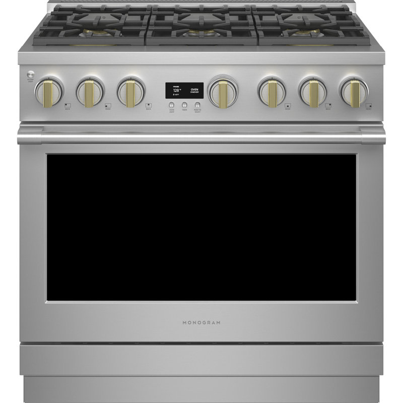 Monogram 36" Professional Range With 6 Burners, 6.2 cu ft, Natural Gas