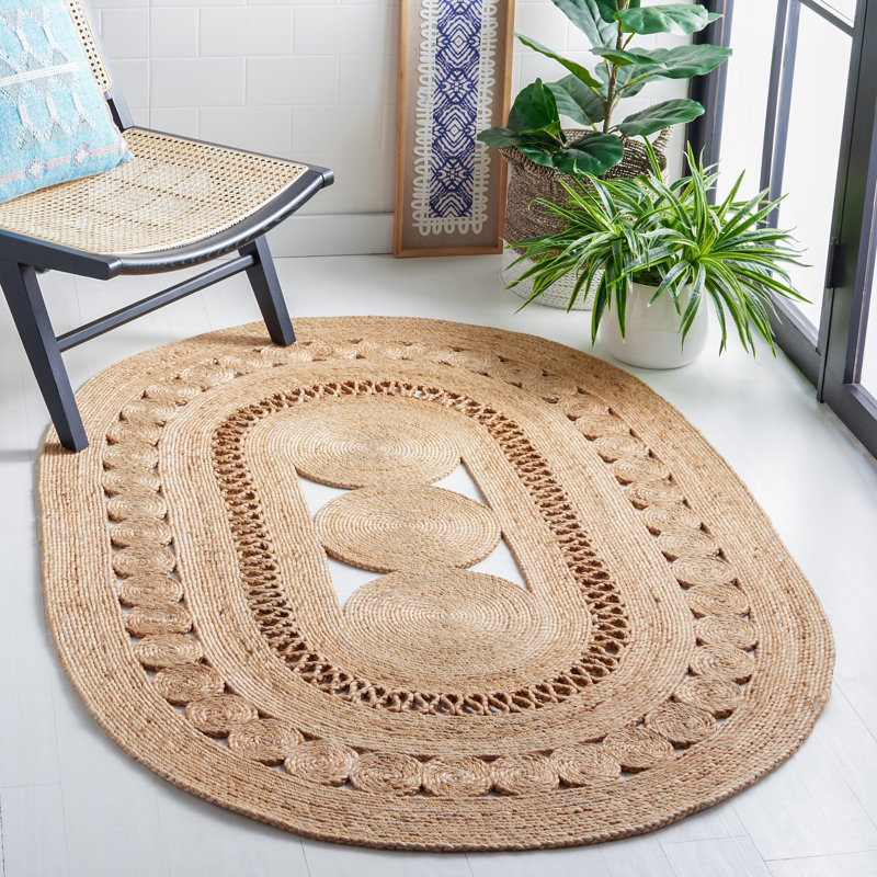 Tapis brun Lonara, Ovale 4 pi x 6 pi