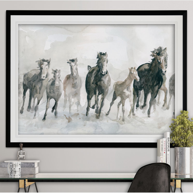" Running Wild ", Black, 30" H x 40" W x 1.5" D