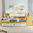 Wooden L-Shape Daybed With Seven Storage Cabinets And Two Storage Drawers, Multi-Functional Bed With Study Desk And Built-In Bookshelf-469274841