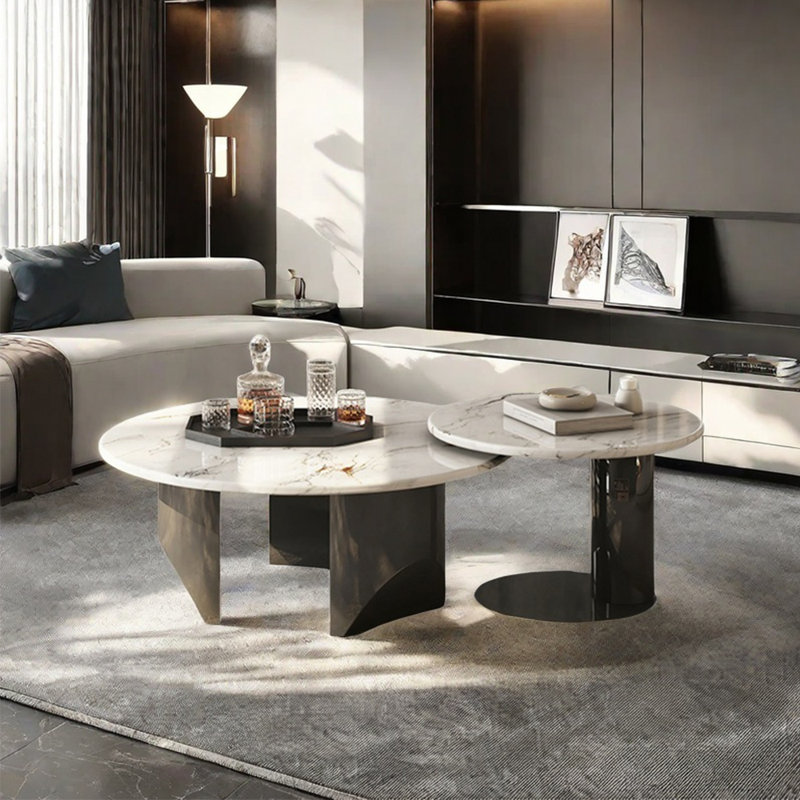 Tables basses simples de style moderne, H 15,4 po x L 35,4 po x l 35,4 po