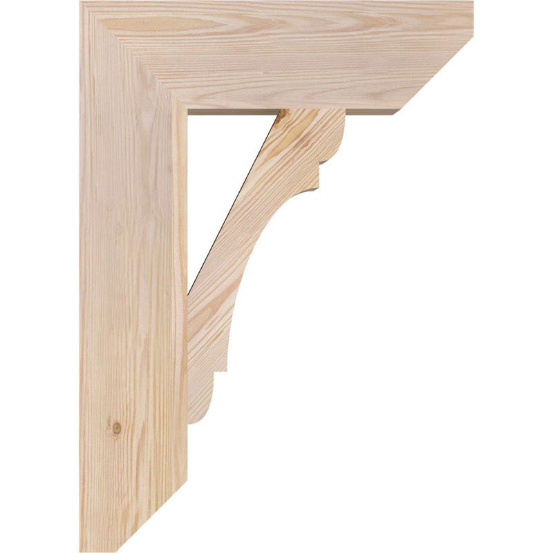 Support en bois / corbeau, Douglas (lisse), H 28 po x l 5,5 po x P 20 po
