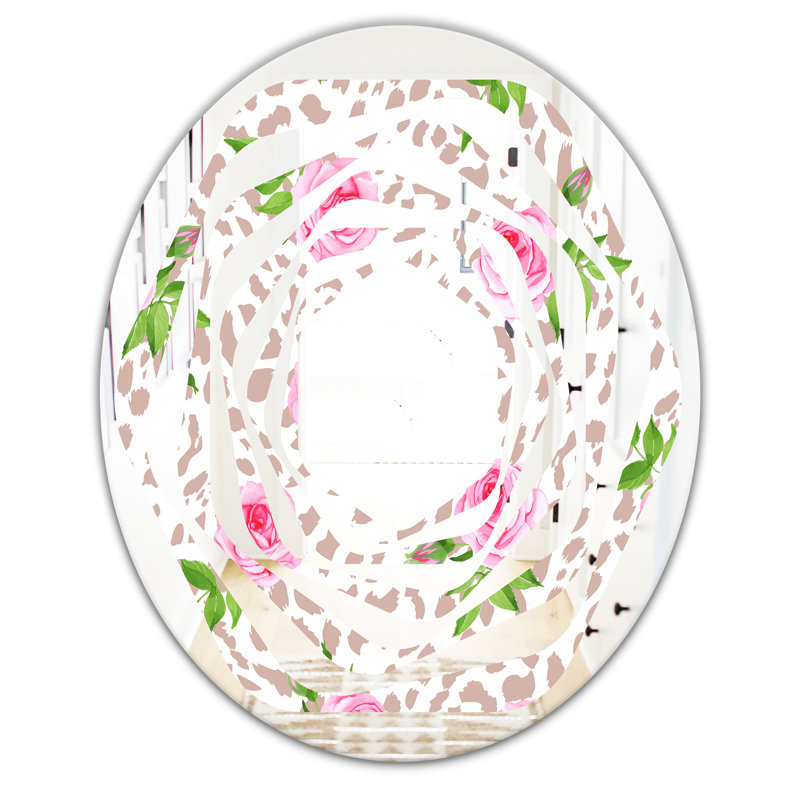 Miroir mural Whirl, H 31,5 po x l 23,7 po, Fourrure de léopard Whirl Safari IV