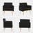 Velet Tufted Armchair With Gold Metal Legs-1602172586