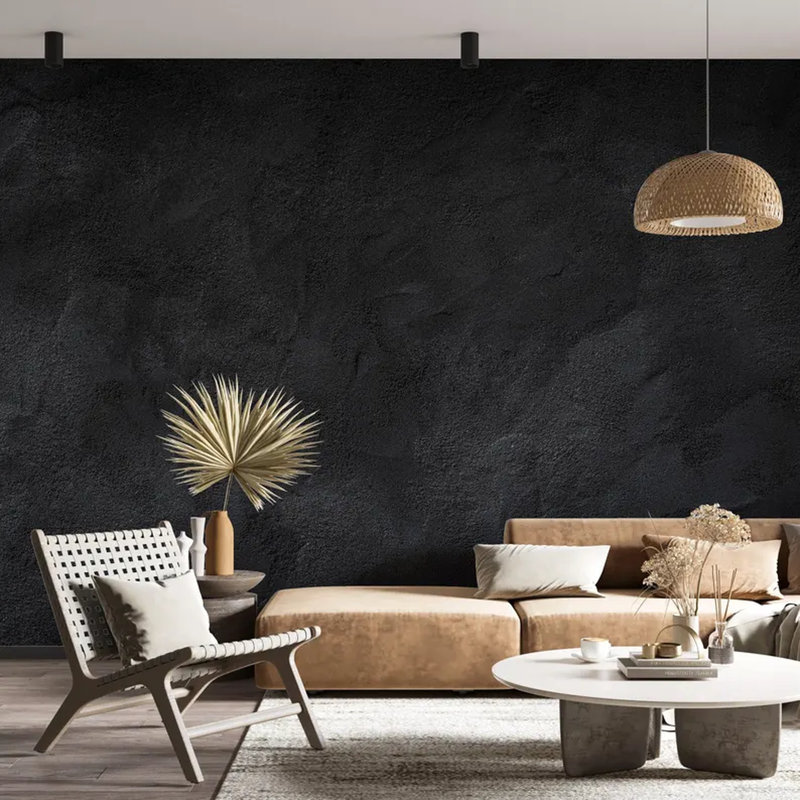 Murale béton gris anthracite, L 138 po x l 105,96 po