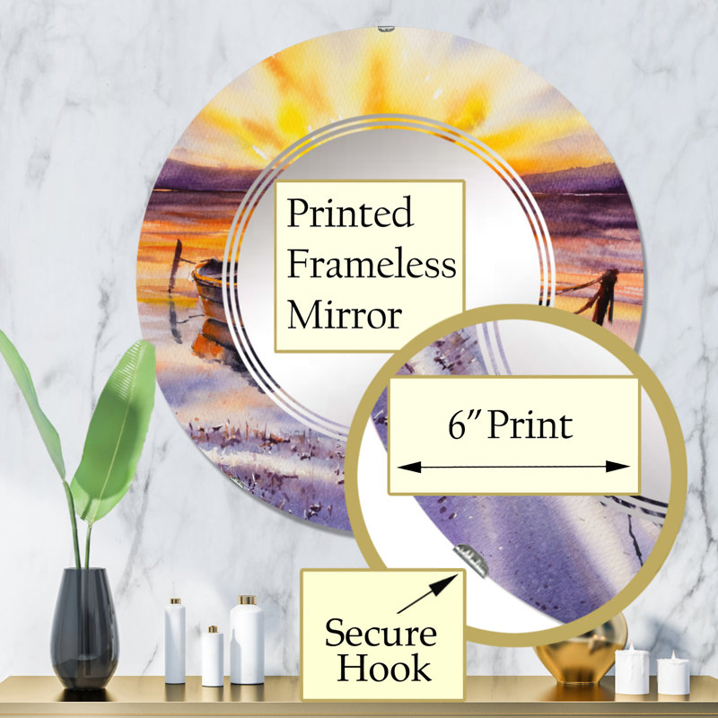 Miroir de salle de bain mural rond, 32 po x 32 po