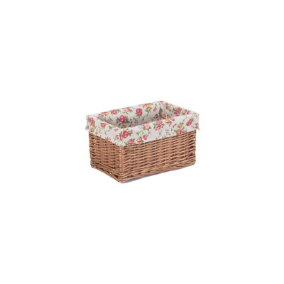 Wicker Storage Basket with Lining