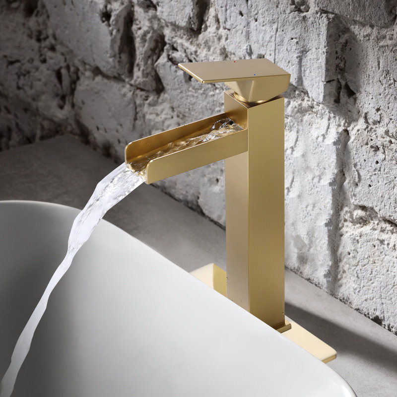 Robinet pour salle de bain carré à poignée simple