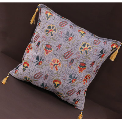 Southwestern Pillows Tassels Chenille Reversible Throw Pillow