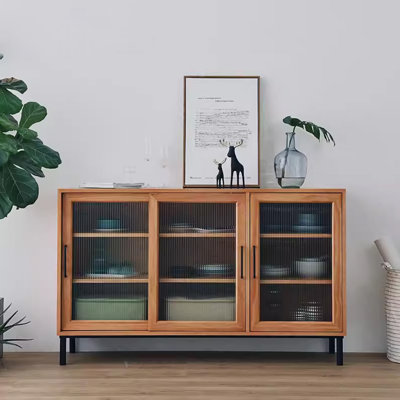 Simple Modern Solid Wood Sideboard Dining Room Cupboard Storage Cabinet