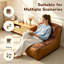 Élégant fauteuil à une place avec dossier sculptural et table d'appoint intégrée pour un confort et un style de salon améliorés