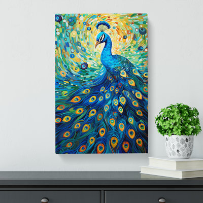 Peacock Orphism No.2 - Wrapped Canvas