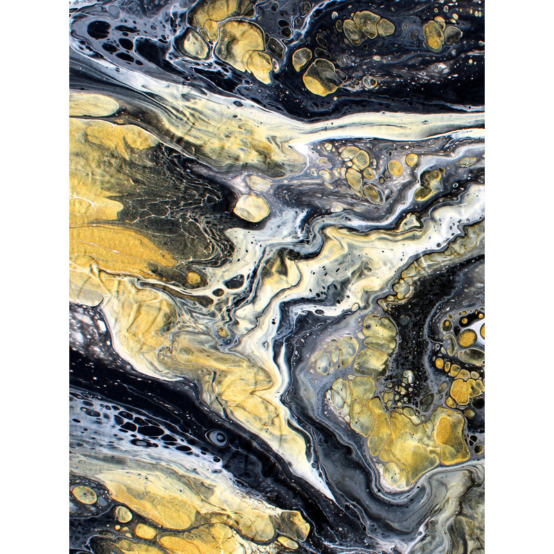 Ophir's Treasure par Denise Dundon - Peinture, H 33 po x l 25 po, Toile avec cadre noir