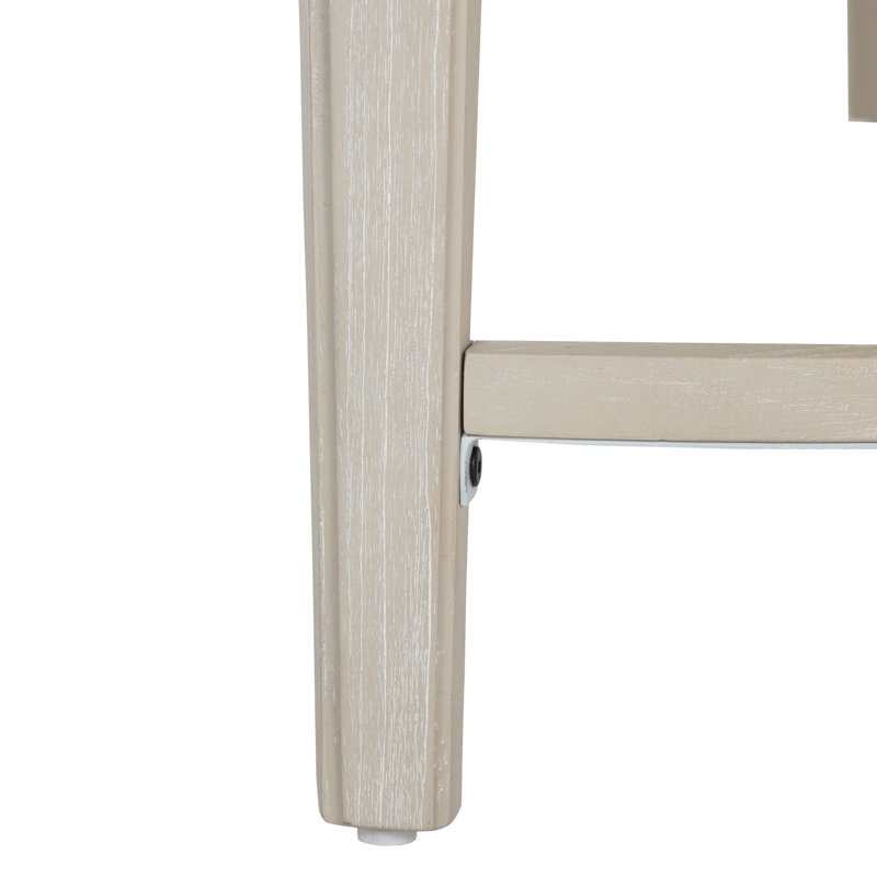 Whitlock Extendable Solid Wood Dining Table, Cerused White