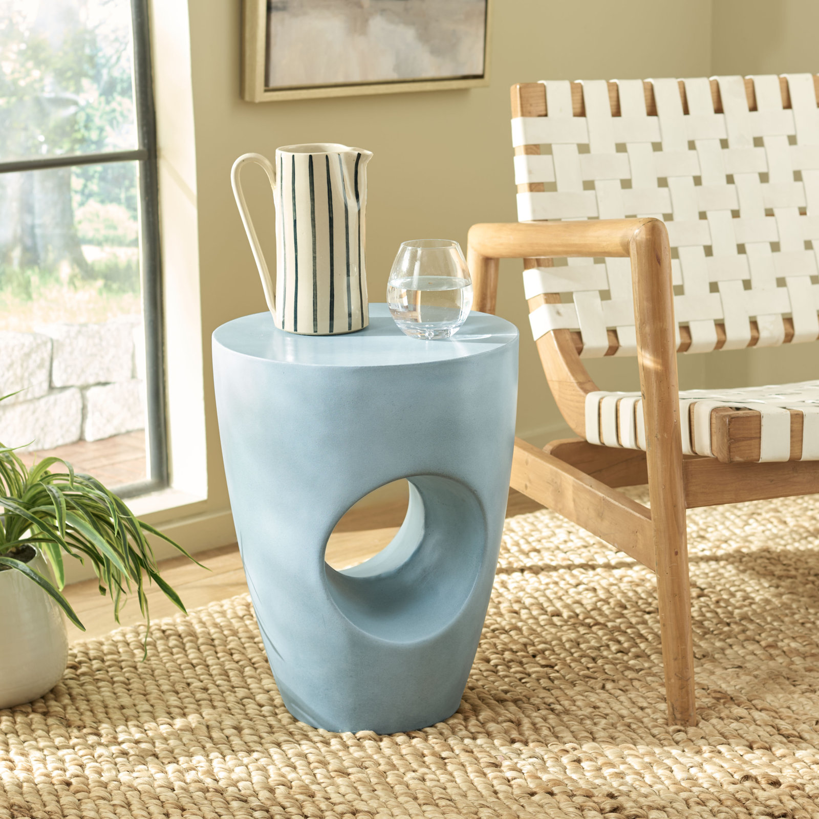 Avoriaz End Table, Powder Blue