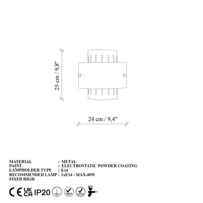 Lampe murale élégante, corps en métal doré et noir, 9,4 po x 9,8 po x 5,9 po | Plaque de base: 7,1 x 5,5 x 0,4 pouces | Douille E14, 40 W maximum (ampoule non incluse) | Solution d'éclairage élégante pour la maison et le bureau, indice de protectio