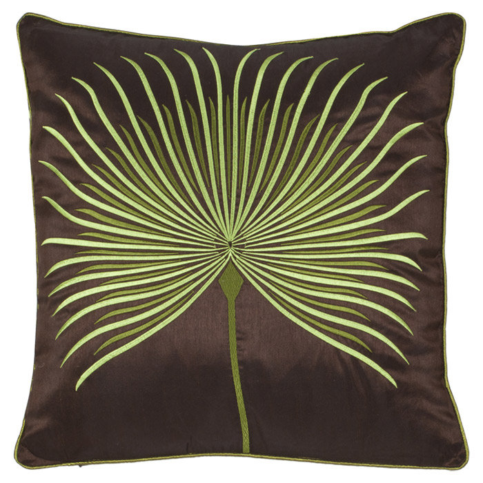 Embroidered Reversible Throw Pillow, 18"H x 18"W