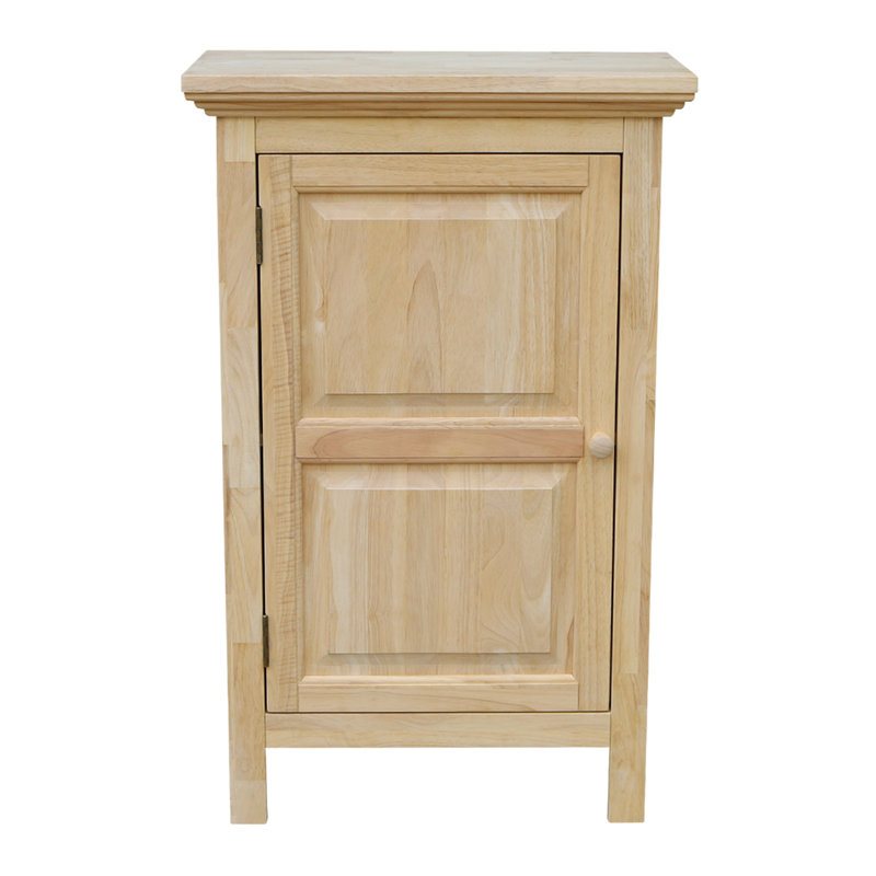 Light Wood Nautical Accent Cabinet with Adjustable Shelving