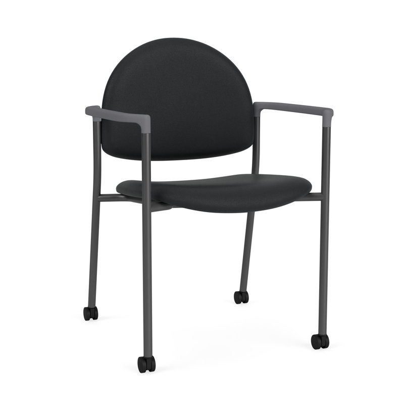 Chaise d'invité à chat avec roulettes, Gris anthracite, Modena Graphite