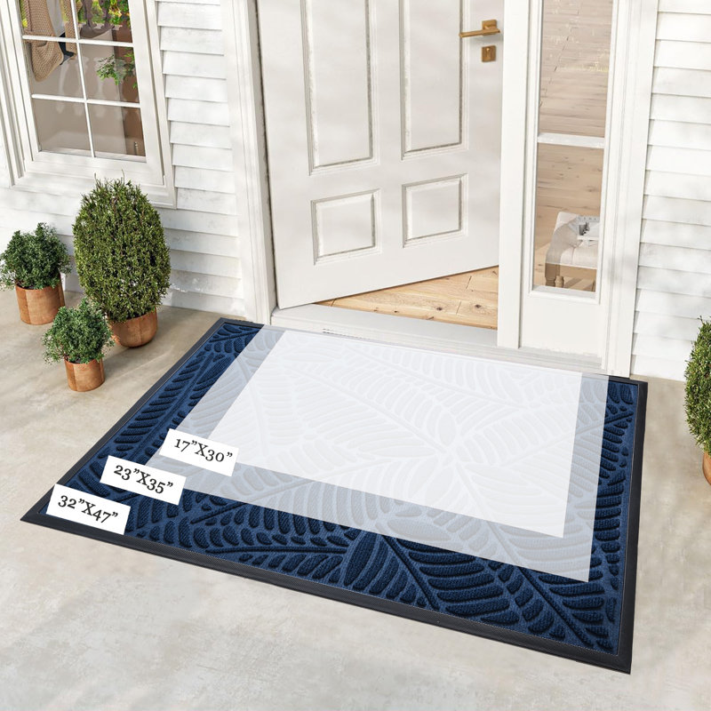 Tapis d'extérieur Welcome Welcome, Navy, 32" W x 47" L