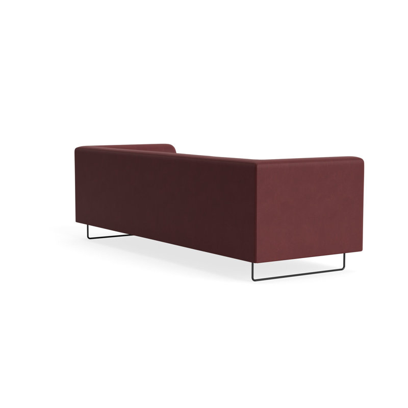 MTO - Bonnie 96" Sofa w/ Black Legs, Oxblood Leather