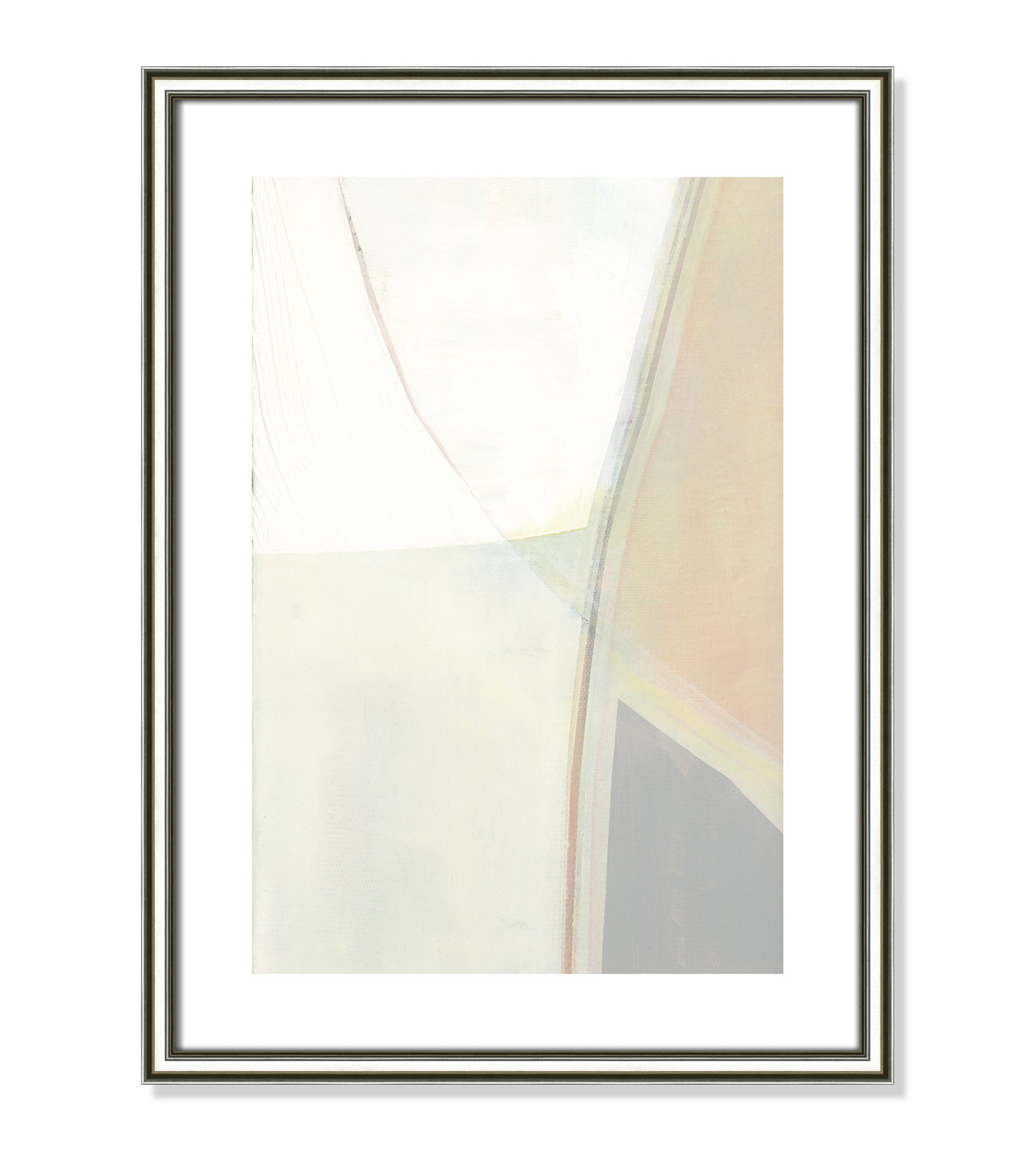 Alexandria "In Neutral II" Painting by Cartissi, 23" H x 17" W x 0.88" D, Silver Framed Paper