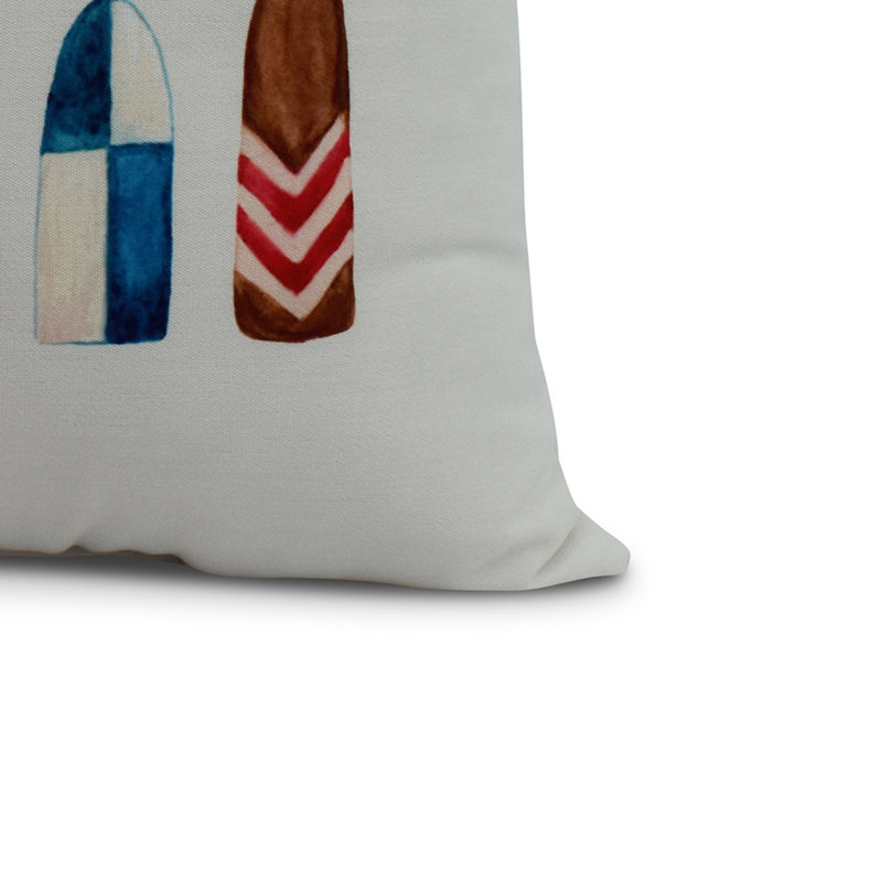 Housse et insert de coussin carré Nantucket, Ivoire, 18 po x 18 po