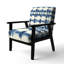 Chaise rembourrée moderne - Fauteuil Horizon Ikat-752393026