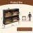 Space-Saving Rattan Shoe Cabinet with 4 Flip-Down Doors – Elegant Narrow Storage for Entryways & Hallways-129893952