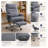 Durable Cozy Executive Office Chair with Lumbar Support, Footrest, High Back Reclining Overstuffed Desk Chair with
