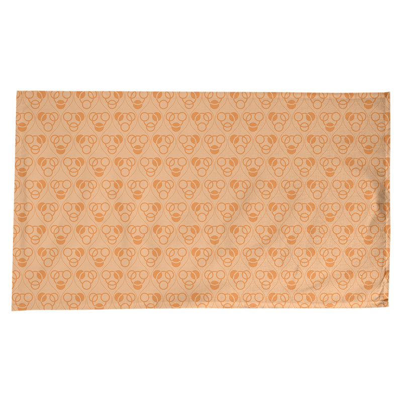 Classic Circles and Waves Tablecloth, Orange