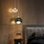 Plafonnier lustre sphérique à 2 lumières avec accents en cristal Logunn-102741269-87830778