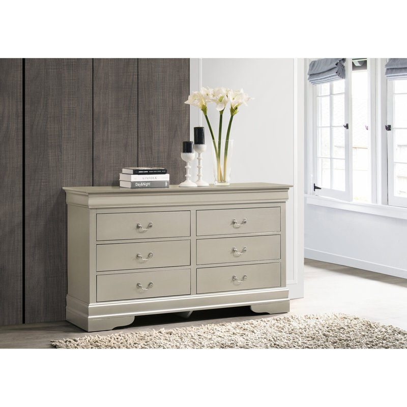 Commode Louisphillipe, champagne argenté, Champagne