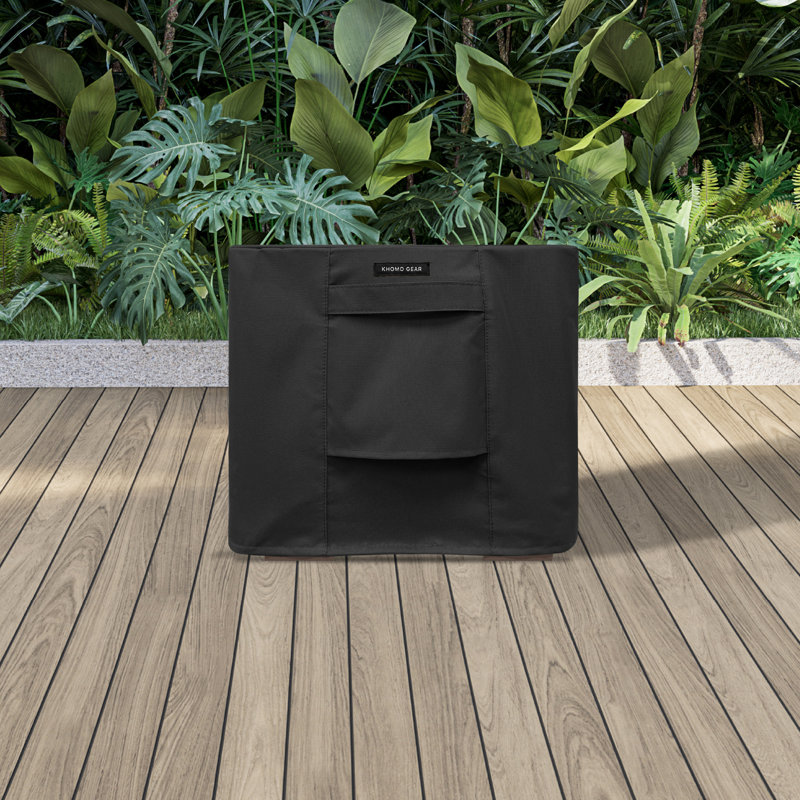 Heavy-duty 16” Ottoman Patio Cover, Black