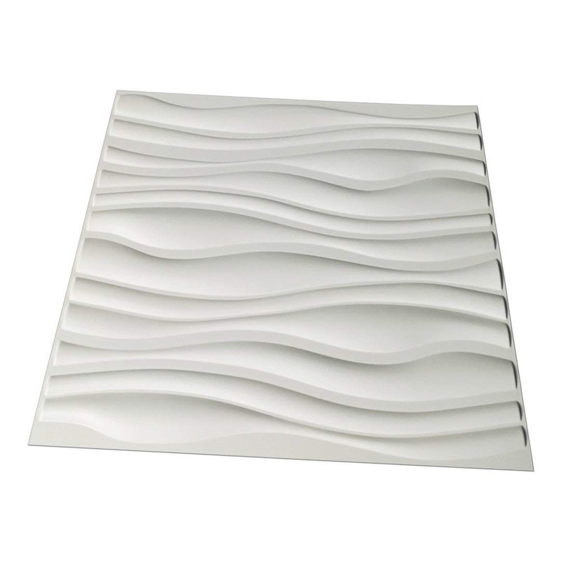 Sharkey 50.04cm x 50.04cm Wood Tile in White
