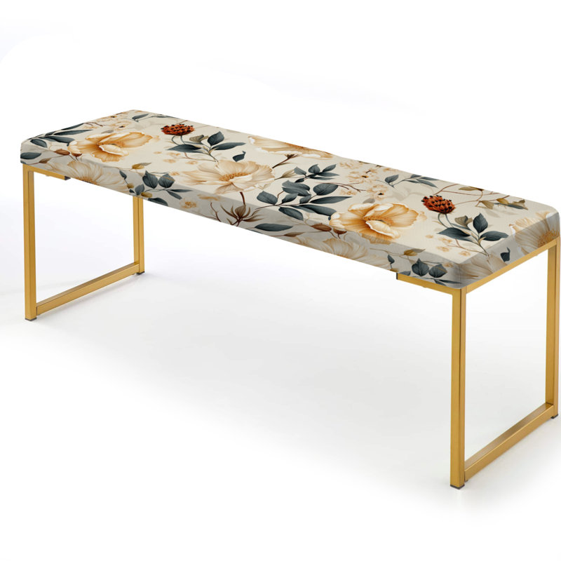 Botanical Impressions - Banc rembourré Plants Gold