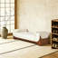 Banc rembourré en velours blanc-69983670