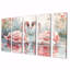 Rose, blanc, cygne, étang, romance II-107600303